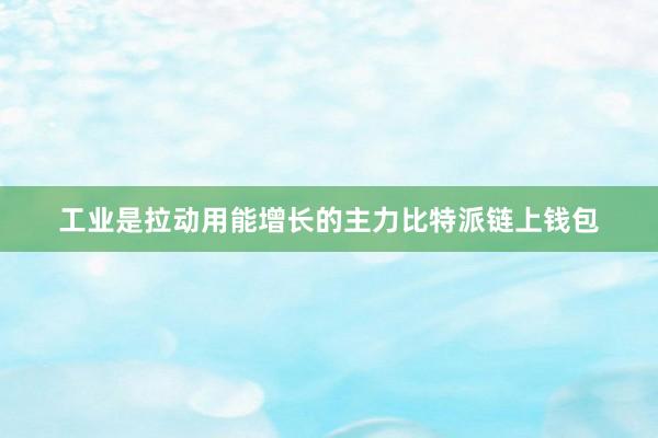 工业是拉动用能增长的主力比特派链上钱包