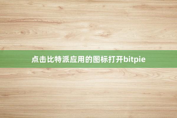 点击比特派应用的图标打开bitpie